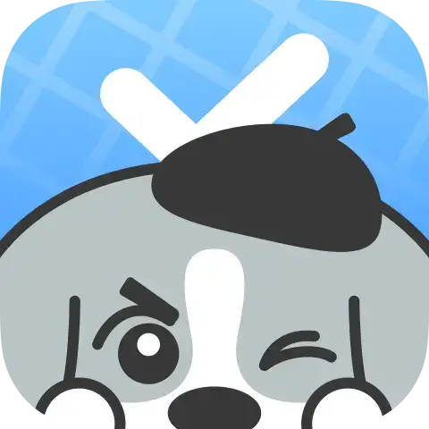 Timily App Logo - Cute Dog Mascot for Kids Focus & Screen Time App